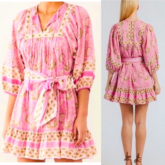 🆕 Cleobella Magdalena Wildflower Certified Organic Cotton Mini Dress - Picture 6 of 16